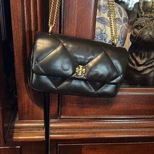 Tory Burch Black Quilted Leather Crossbody